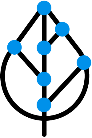 sidetree logo - a merkle tree mapped onto a tree leaf