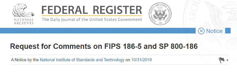 Decentralized identity community comments for NIST’s RFC (FIPS 186–5 ...